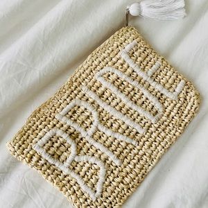 SHOW ME YOUR MUMU BRIDE RAFFIA CLUTCH